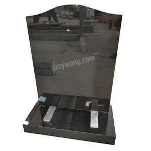 UK Black Granite Squared Headstone