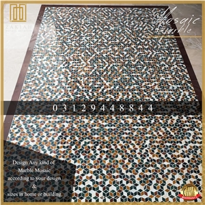 Floor Waterjet Medallions, Mosaic Medallions