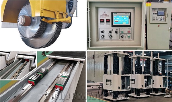 16Pcs Blade Stone Block Cutting Machine For Granite Marble Sandstone