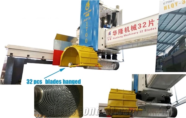 Multi Blade Big Granite Bridge Saw Multi Cutter Block Cutting Machine