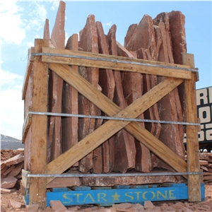 Utah Red Sandstone-Cherokee Red Sandstone Flagstone Slabs