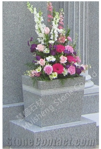 Grey Granite Flower Pot, Grey Granite Planter