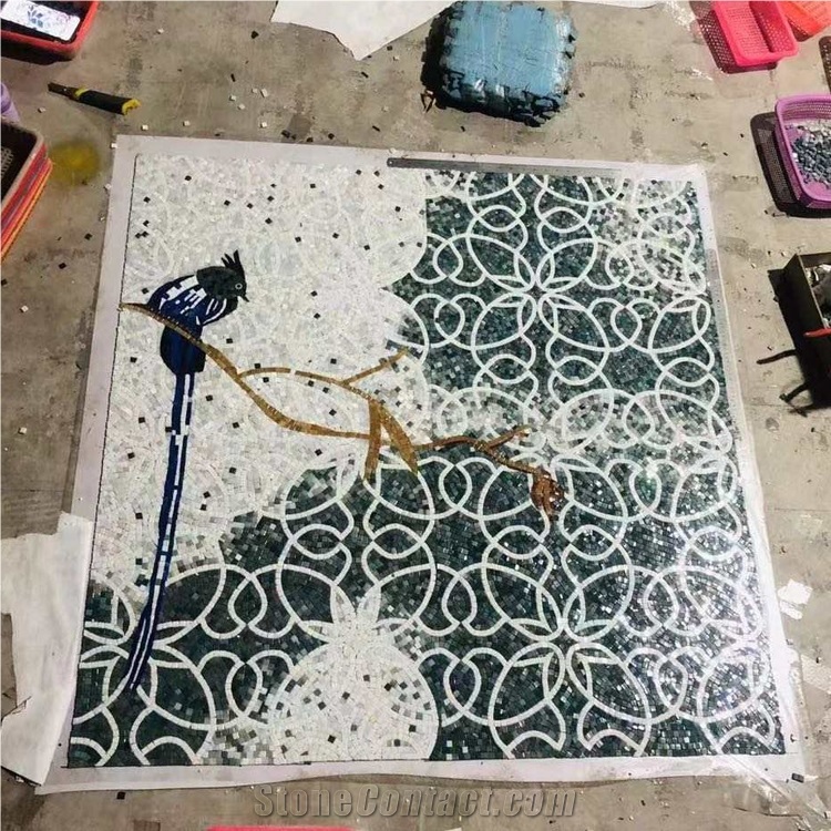 Decoration Glass Mosaic Pattern For Bathroom Wall Tile