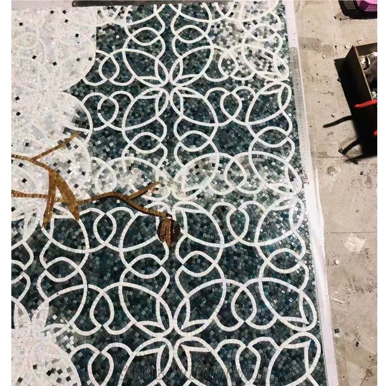 Decoration Glass Mosaic Pattern For Bathroom Wall Tile