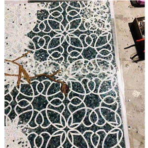 Decoration Glass Mosaic Pattern For Bathroom Wall Tile