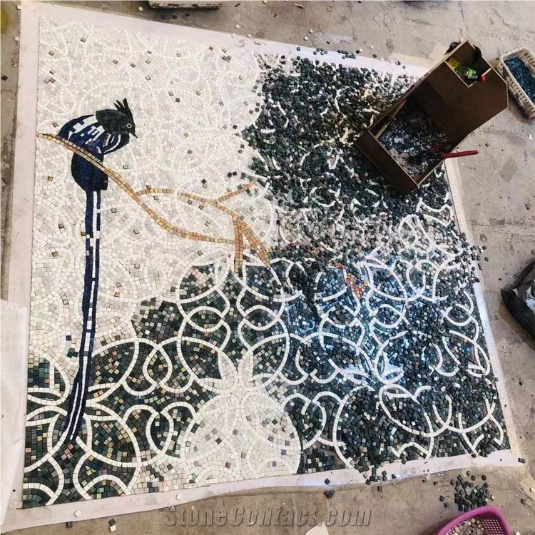 Decoration Glass Mosaic Pattern For Bathroom Wall Tile