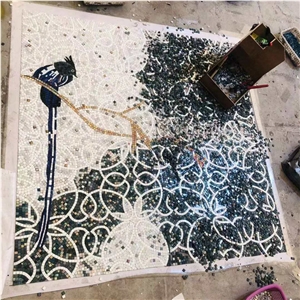 Decoration Glass Mosaic Pattern For Bathroom Wall Tile