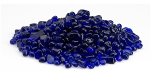 Decorative Transparent Blue Glass Pebbles