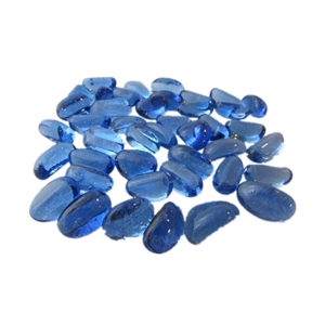 Decorative Transparent Blue Glass Pebbles