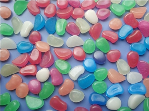 Decorative Transparent Colored Glass Pebbles