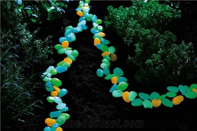 Decorative Transparent Colored Glass Pebbles