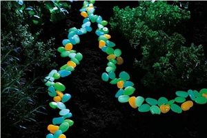 Decorative Transparent Colored Glass Pebbles