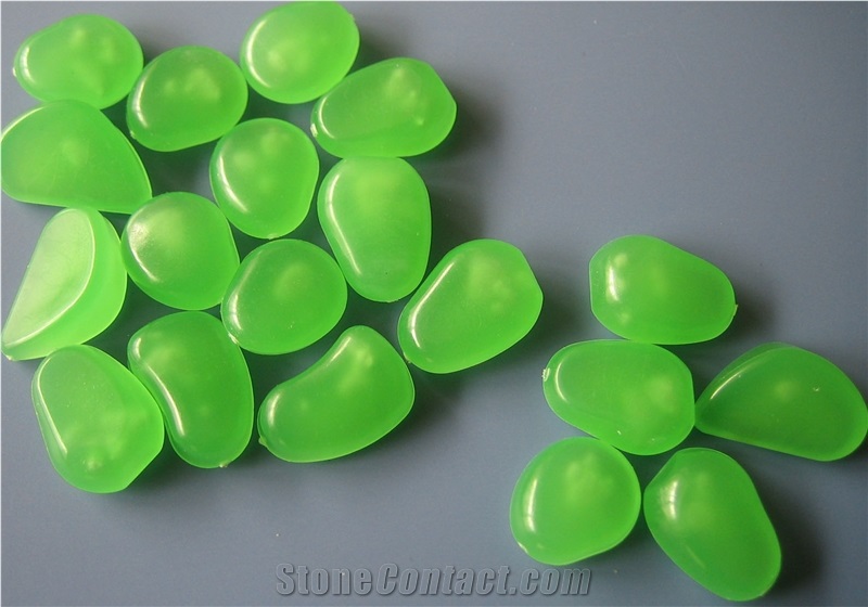 Glow In The Dark Garden Green Pebbles Glow Green Stones