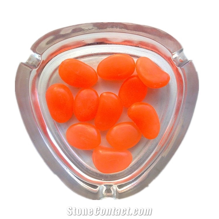 Glow In The Dark Orange Pebbles Stones Wholesale