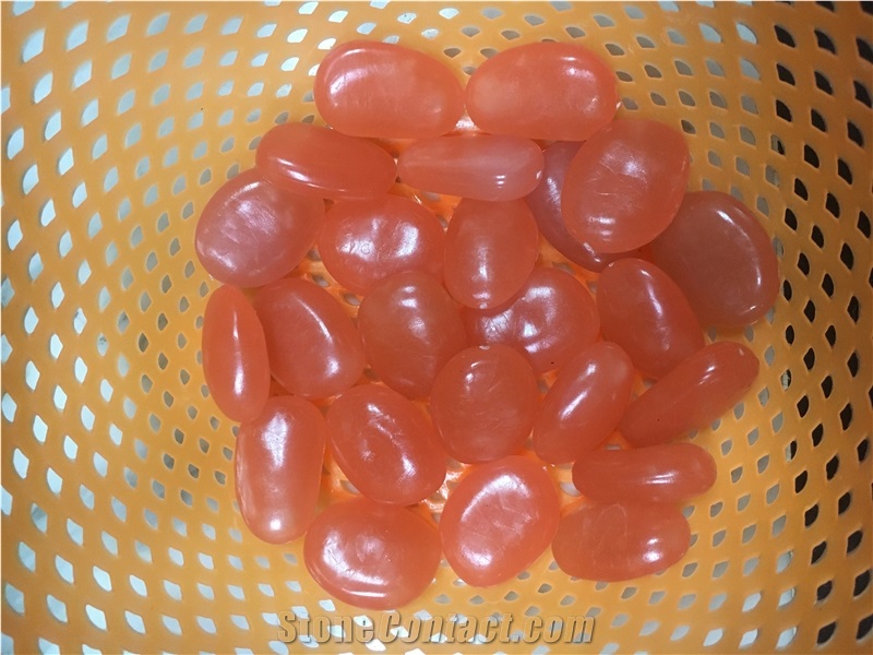 Glow In The Dark Orange Pebbles Stones Wholesale
