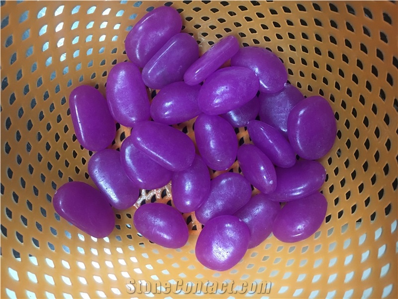 Glow In The Dark Purple Pebbles Stones Wholesale