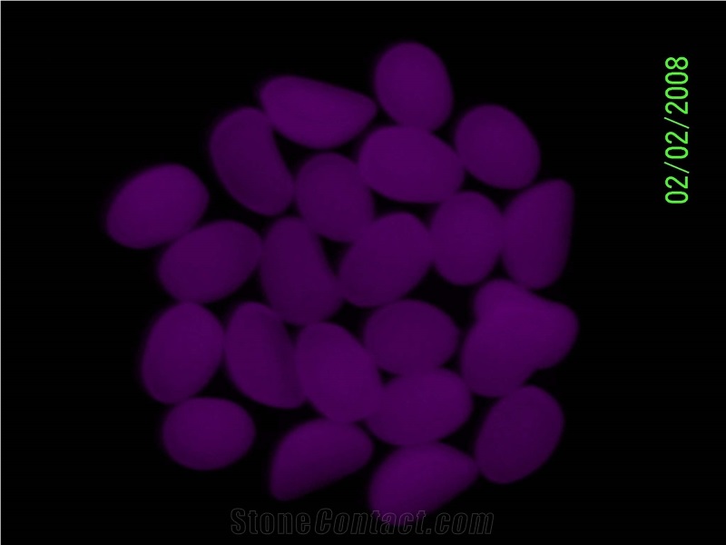 Glow In The Dark Purple Pebbles Stones Wholesale