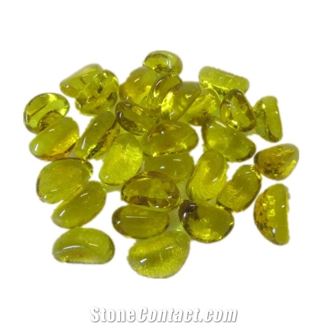 Glow In The Dark Yellow Pebbles Stones Wholesale