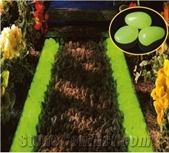 Glow In The Dark Yellow Pebbles Stones Wholesale