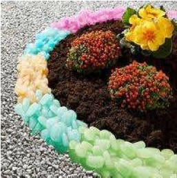 Glowing In The Dark Garden Green Crush Pebbles Stone