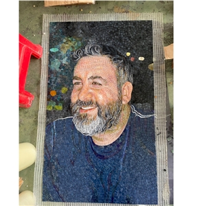 Professional Handmade Glass Mosaic Art Mural Pattern Figure