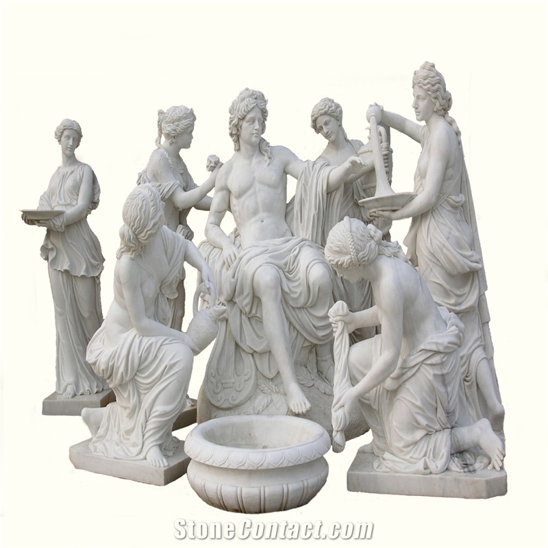 Famous Decorative Marble Apollo Bath Figure Statue