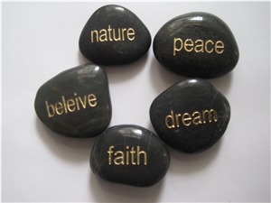 Garden Pebble Natural Engrave Pebble Stone