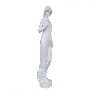Garden Statues Hand Caved White Marble Human Sculpture