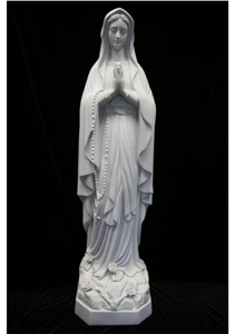 Hand Carved Natural White Marble Tombstone With Angel Statue