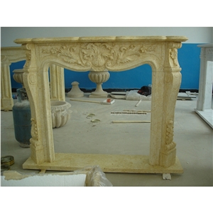 Natural Carved Stone Fireplace Modern Beige Marble Fireplace Natural Carved Stone Fireplace Modern Beige Marble Fireplace