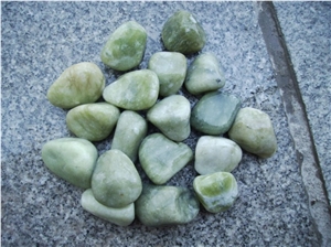 Polished Green Jade Pebble Green Garden Pebbles