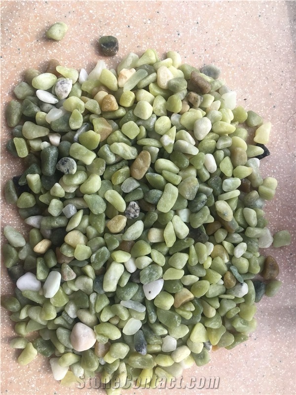 Polished Green Jade Pebble Green Garden Pebbles