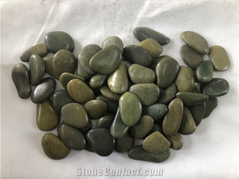 Polished Green Pebble Green Garden River Pebbles