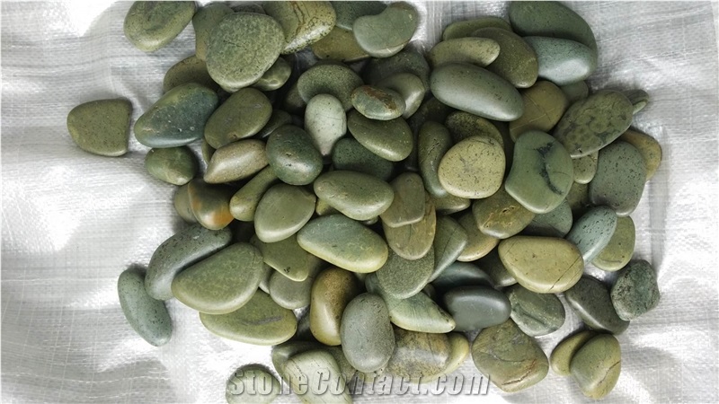 Polished Green Pebble Green Garden River Pebbles