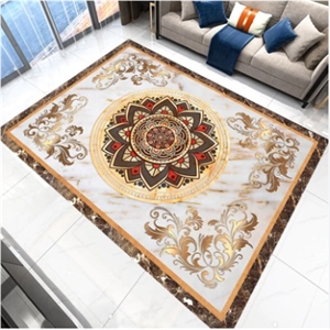 Waterjet Marble Medallion Floor Customized Marble Medallion