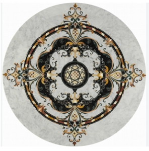 Waterjet Marble Medallion Floor Customized Marble Medallion