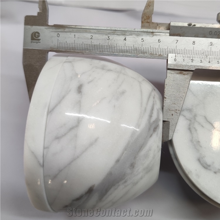 Wholesale Natural White Marble Salt Container