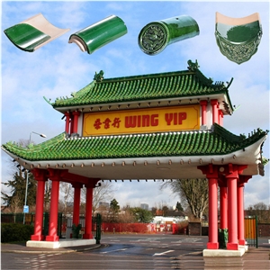 Roof Decoration Chinese Temple Arch Glazed Roof Tiles