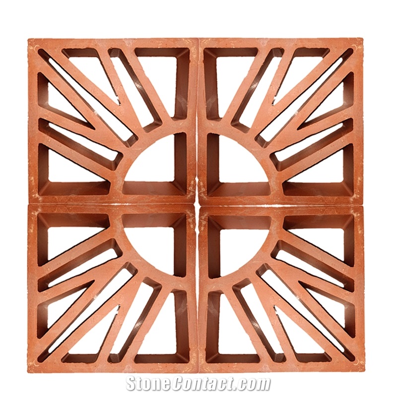 Terracotta Hollow Decorative Brick Wall Breeze Blocks