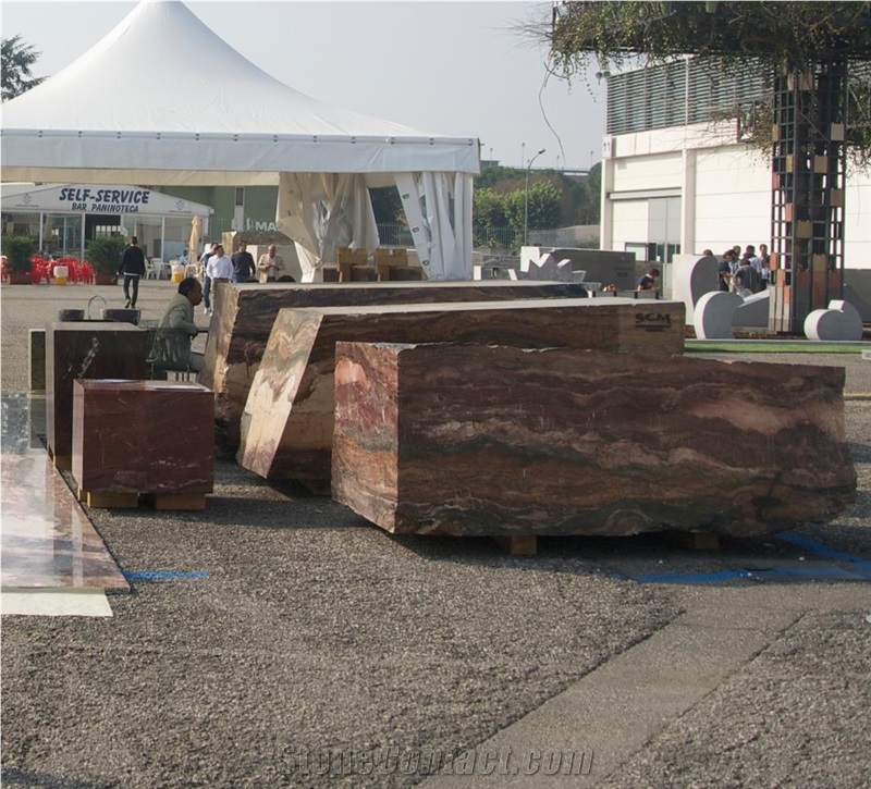 Brecce Medicee- Rosso Rubino Stazzema Marble Blocks