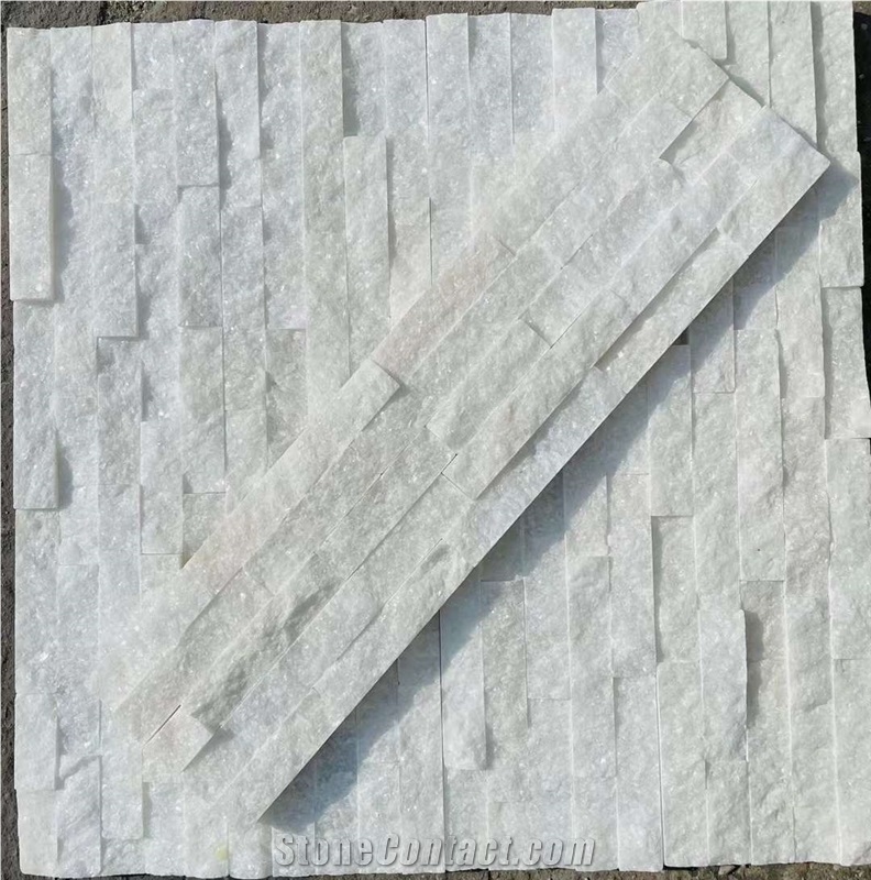 Natural White Quartize Culture Stone Wall Veneer