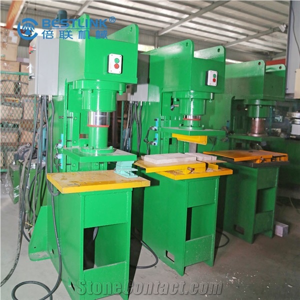 Saw-Cut Face Stone Splitting And Stamping Machine