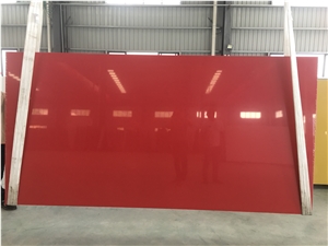 Premium Quality Super Red Quartz Slab With Favolable Price