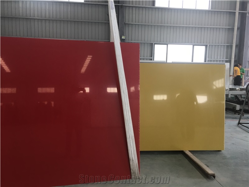 Premium Quality Super Red Quartz Slab With Favolable Price