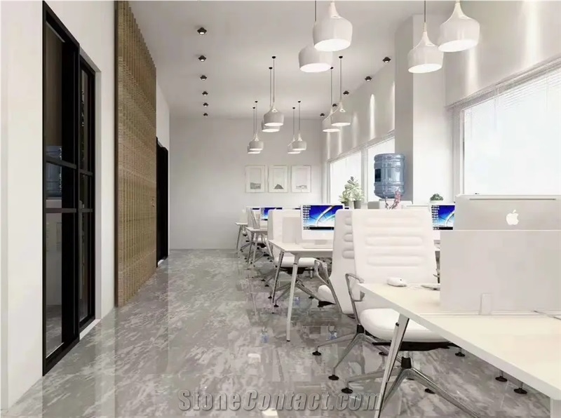 Natural Stone Twilight Grey Marble Big Slabs Villa Project