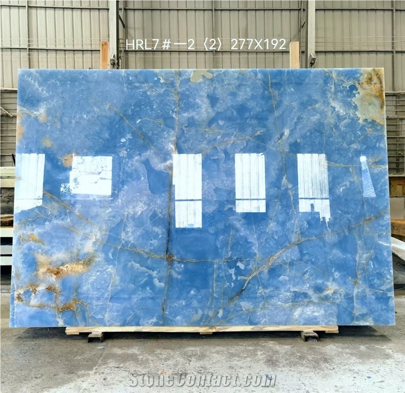 Premium Quality Blue Onyx Slab Slab For Project