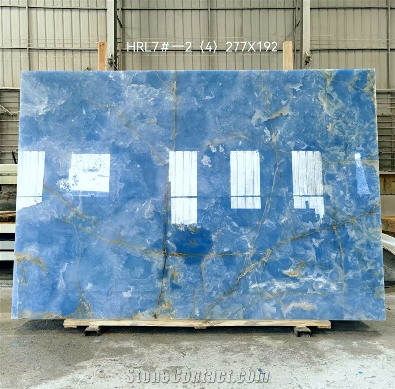 Premium Quality Blue Onyx Slab Slab For Project