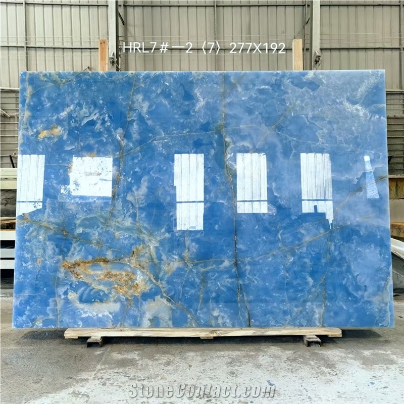 Premium Quality Blue Onyx Slab Slab For Project