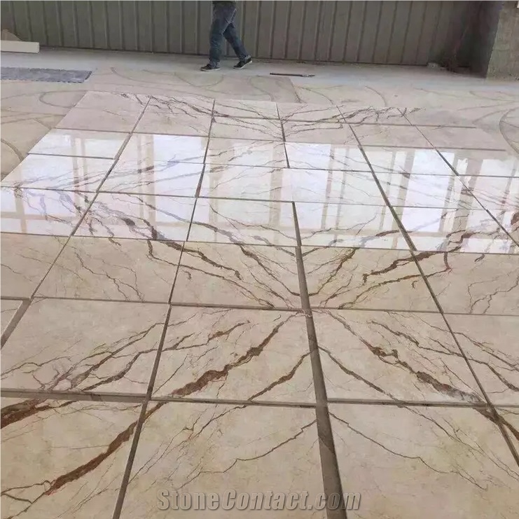 Turkey Crema Sofitel Gold Beige Marble Wall Cladding Tiles