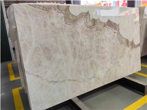 Wooden White Marble Slabs